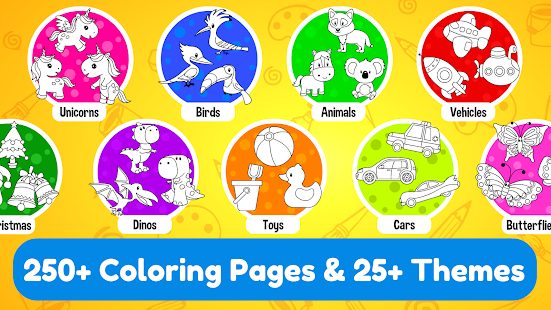 Learning & Coloring Game for Kids & Preschoolers Screenshot