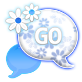 GO SMS - Simple Blue Flower icon