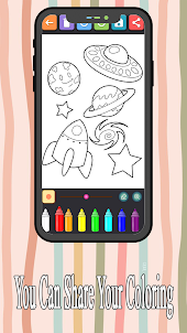 Space Planet Coloring Pages