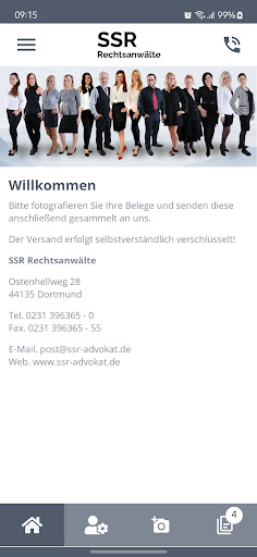 Android application SSR Rechtsanwälte screenshort