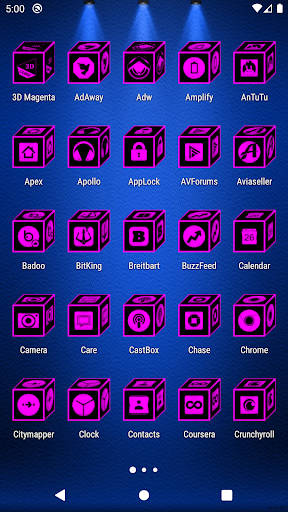 3D Flat Magenta Icon Pack Screen 2