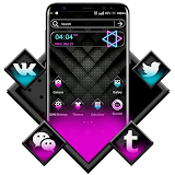 Black Neon Theme Launcher icon