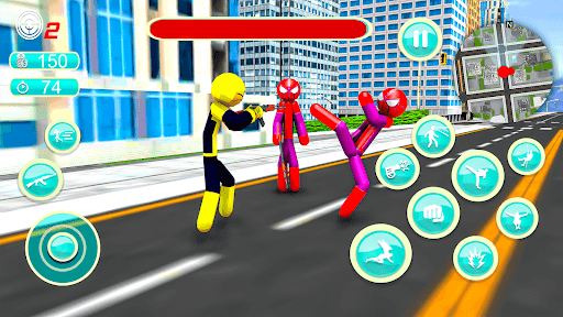 Spider Stickman Rope Hero War Screen 3