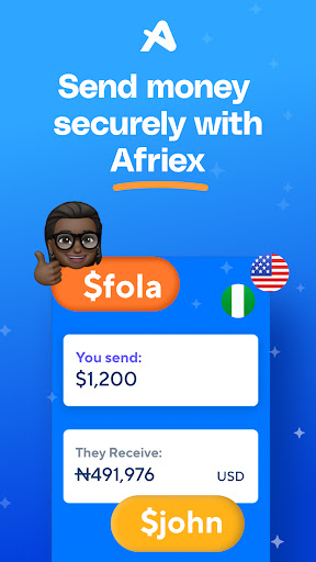 Android application Afriex - Money Transfer App screenshort