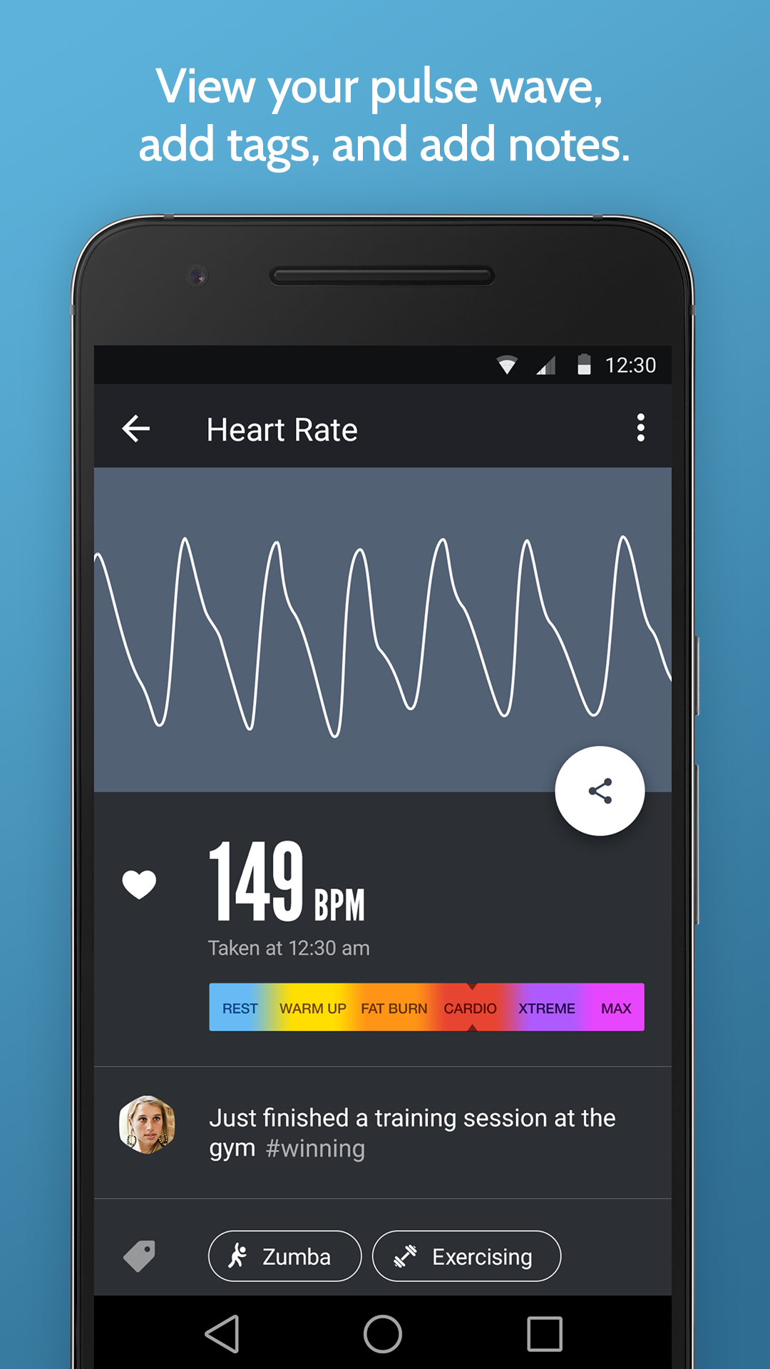 Android application Instant Heart Rate: HR Monitor & Pulse Checker screenshort
