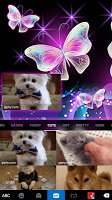 screenshot of Sparkle Neon Butterfly Keyboard Theme