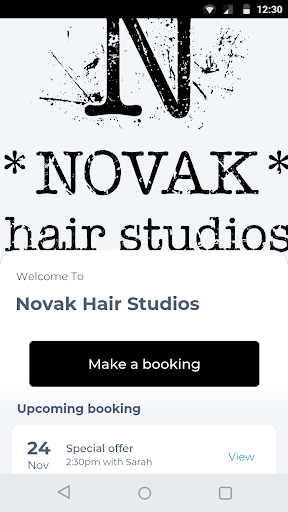 Android application Novak Hair Studios screenshort