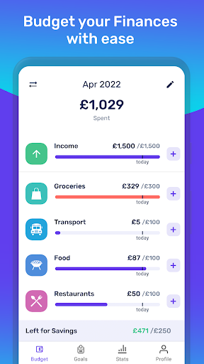 Android application UpSave – Budget Tracker screenshort