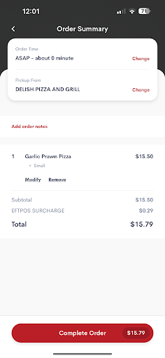 Delish Pizza And Grill Screen 3