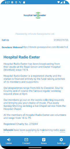 Android application Hospital Radio Exeter screenshort