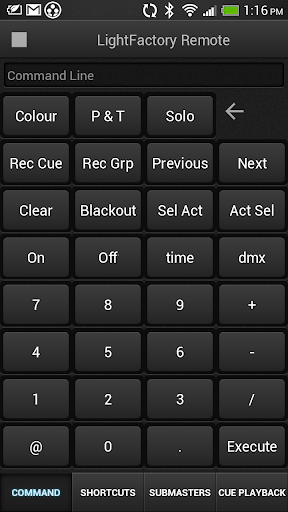 Android application LightFactory Remote screenshort