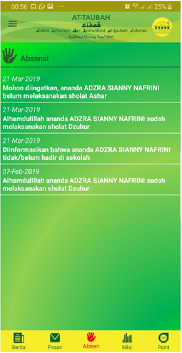 Android application SIKAP ORANGTUA - At-Taubah screenshort