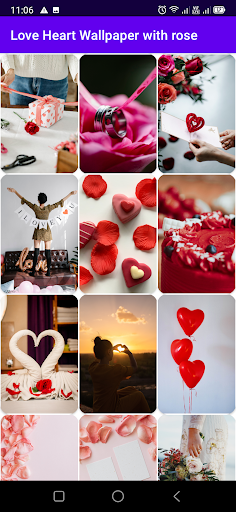 Love Heart Wallpaper with rose Screen 3