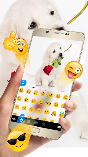 Puppy Love Rose Keyboard Theme Screen 3