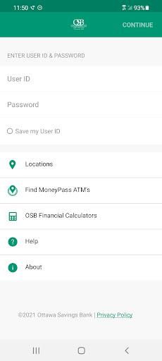 Android application MYOSB Community Bank screenshort