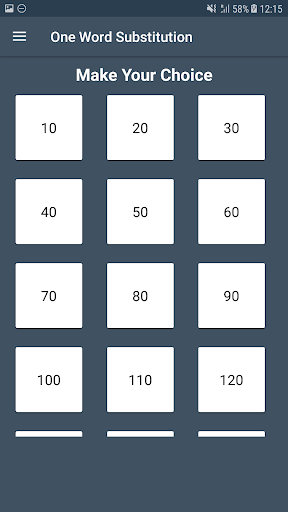 One Word Substitution Quiz Screen 3