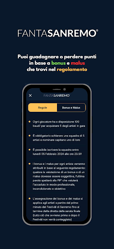 FantaSanremo Screen 3