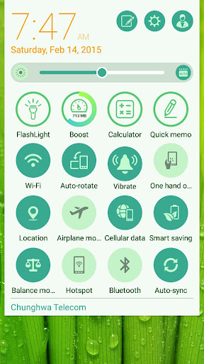 Fresh Green ASUS ZenUI Theme Screen 3