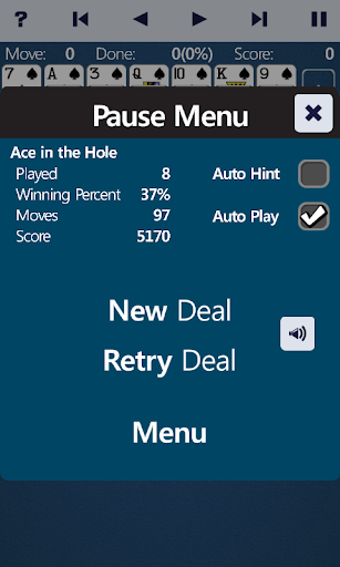 Ace In The Hole Solitaire Screen 2