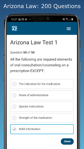 MPJE Arizona Test Prep Screen 3