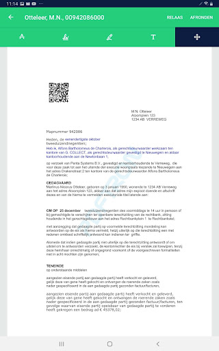 Android application GoCollect screenshort