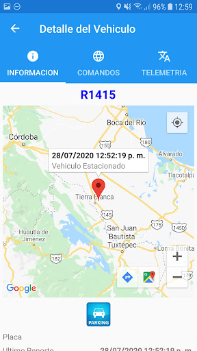 SatelTrack Real Time Tracking Screen 3