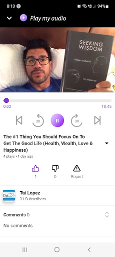 Screenshot of Play My Audio
