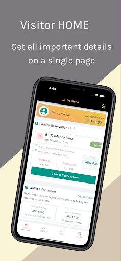 Android application Greentick | Parking Solution screenshort