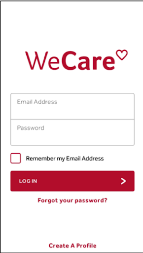 Android application WeCare Programme screenshort