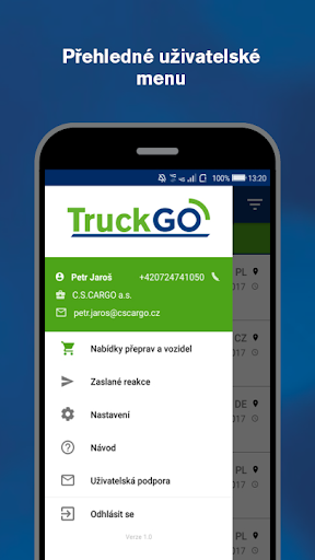 Android application TruckGO CSC screenshort