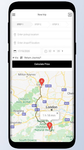 Excel Chauffeurs Screen 2