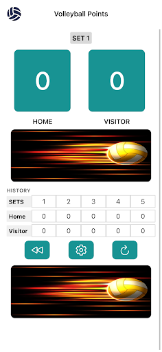 Android application Volleyball Scoreboard screenshort