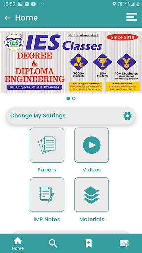 IES Classes Screen 3