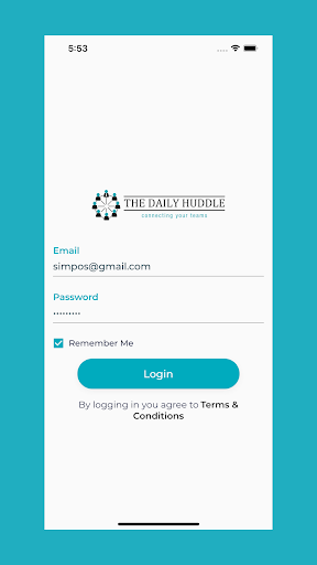 Android application The Daily Huddle screenshort