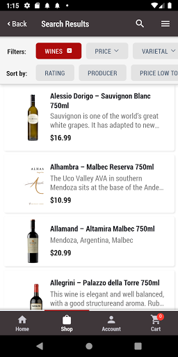Peppino’s Liquors & Wines Screen 3