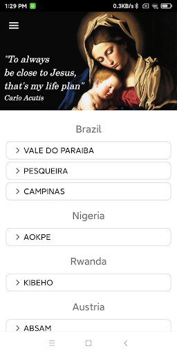 Android application The Appeals of Our Lady screenshort