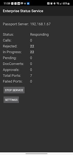 Android application Lane Enterprise Status Service screenshort