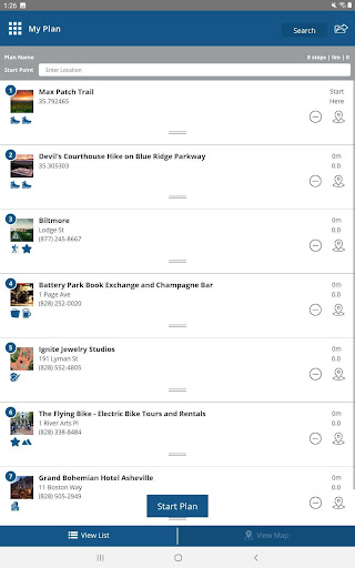 Screenshot of Explore Asheville