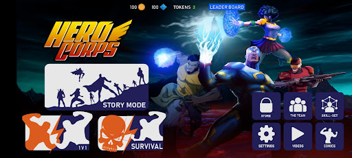 Android application HeroCorps screenshort