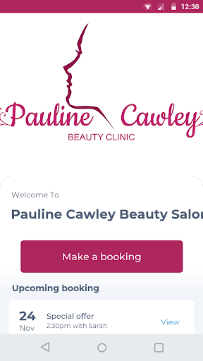 Android application Pauline Cawley Beauty Salon screenshort