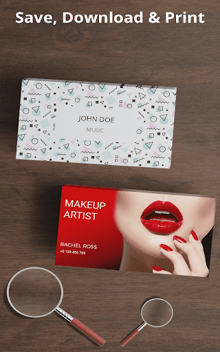 Screenshot of Business Card Maker, Templates