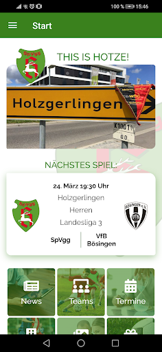 Android application HOTZE Fussball screenshort