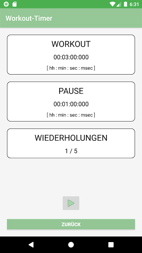 Workout-Timer Screen 2