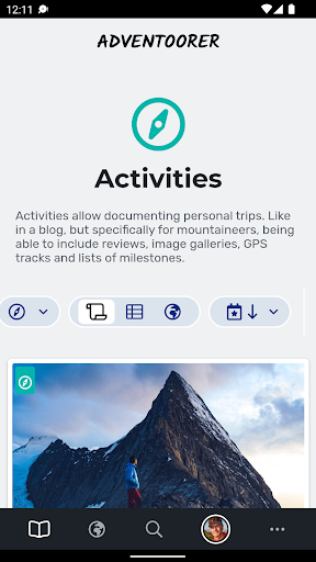 Android application Adventoorer screenshort