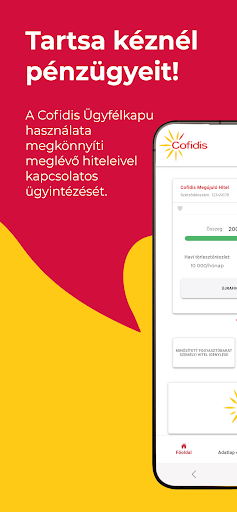 Android application Cofidis Ügyfélkapu screenshort