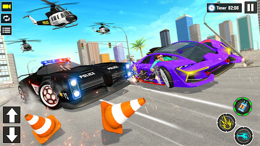 Police Car Chase Shooting Game  screenshots 6