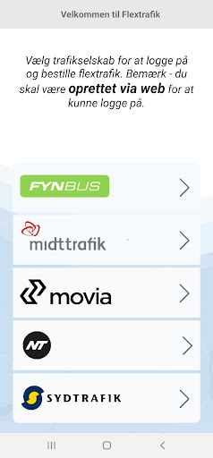 Android application Flextrafik screenshort