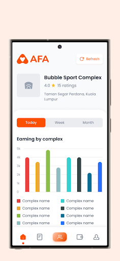 Android application Sports Complex Management App screenshort