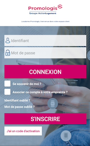 Android application MonPromologis screenshort