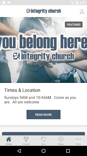 Android application Integrity Church NC screenshort